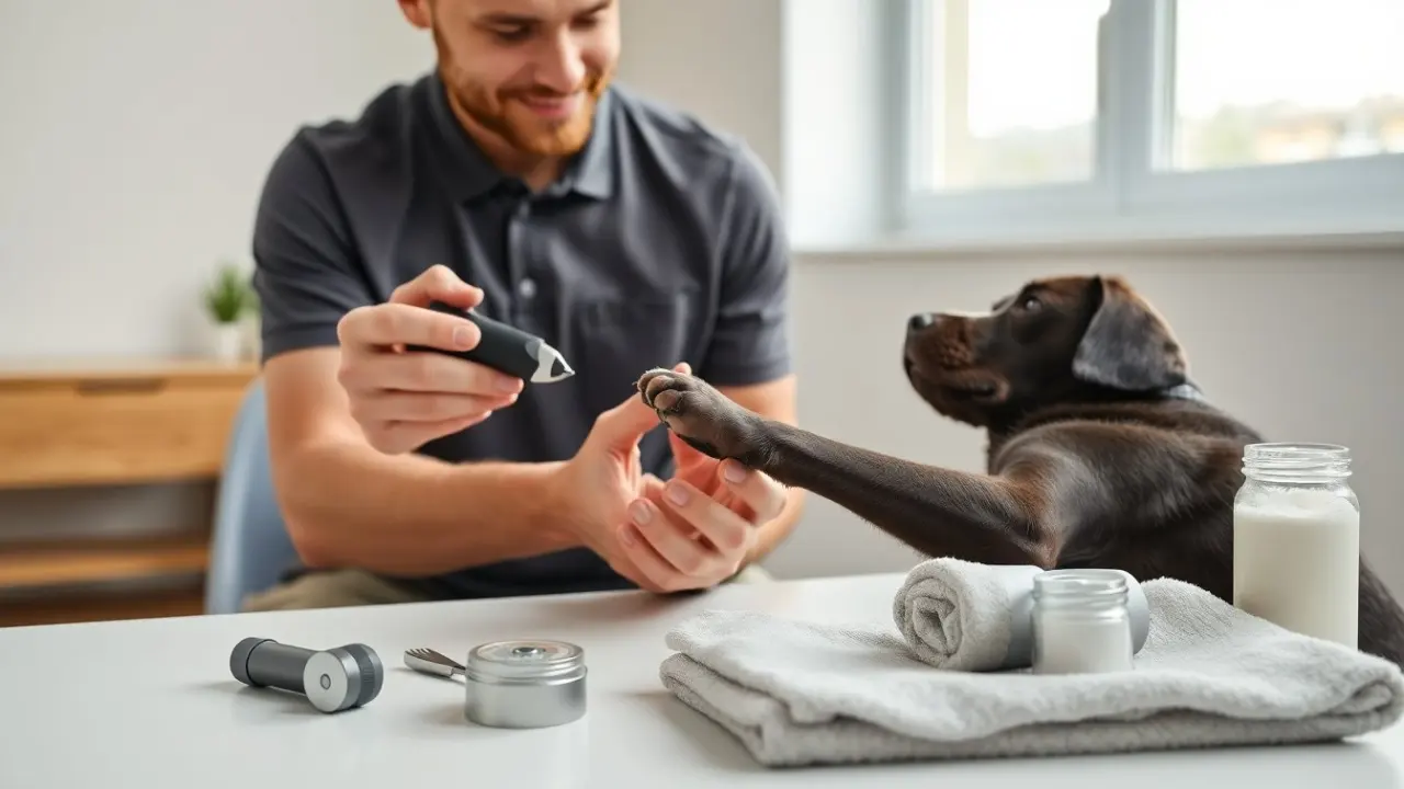 how to trim black dog nails