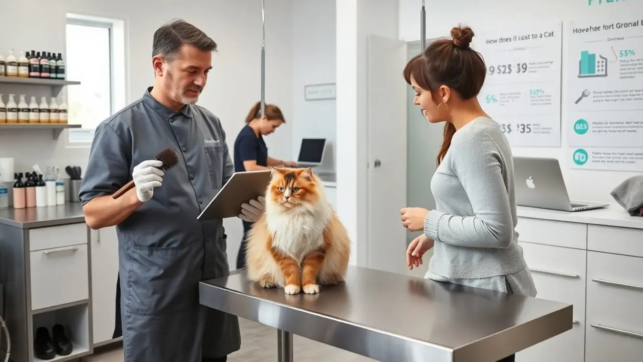 how much does it cost to groom a cat